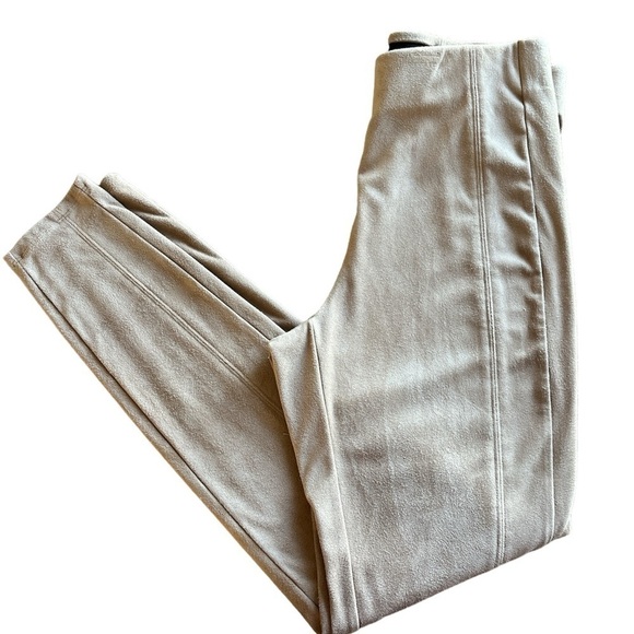 Tribal Pull On  Elastic Waist Stretch Velour Style Pants Tan Color Size Medium - Picture 1 of 15